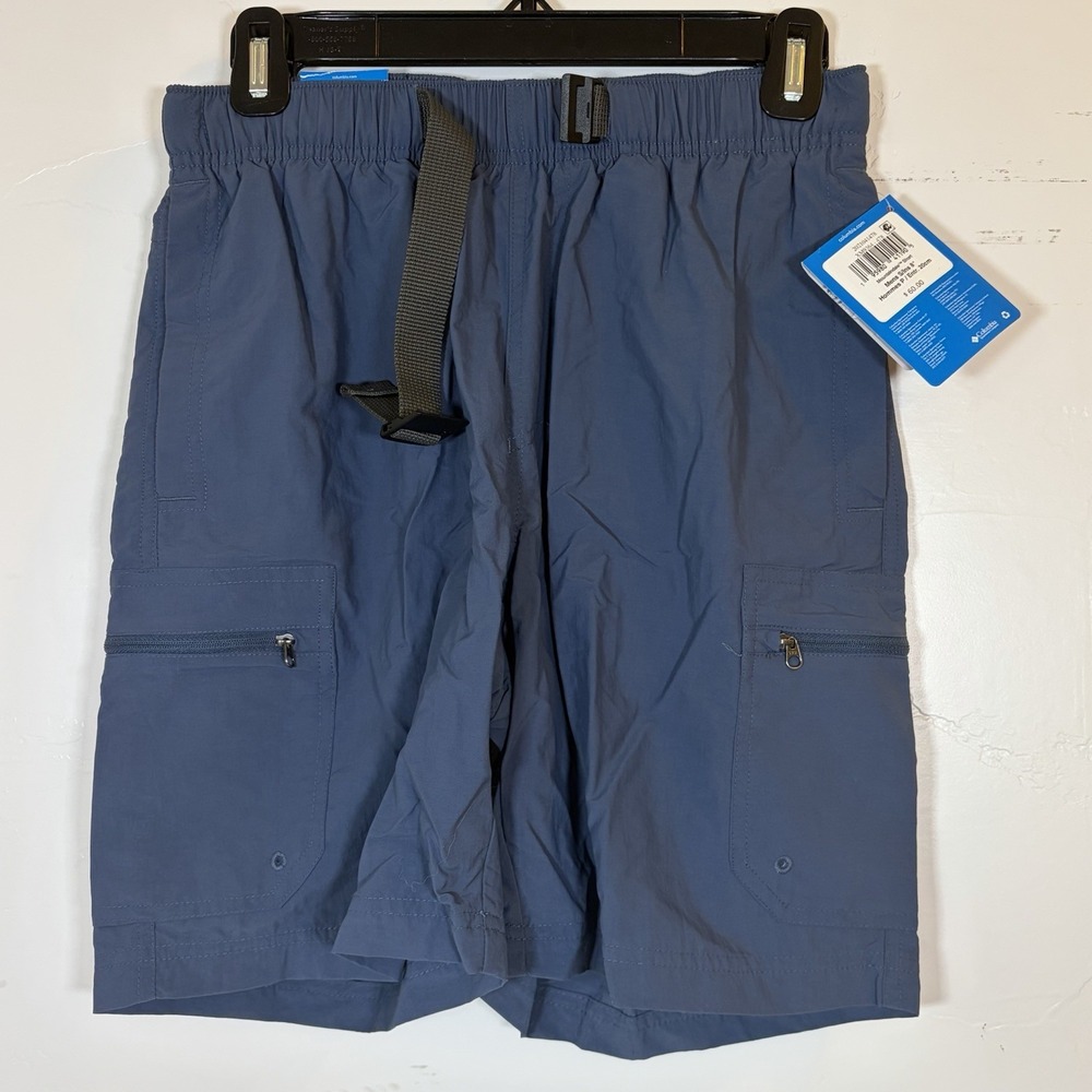 NWT Columbia Men's Palmerston Peak Short Sz 8" Blue Omni-Shade 50 Hiking Swim